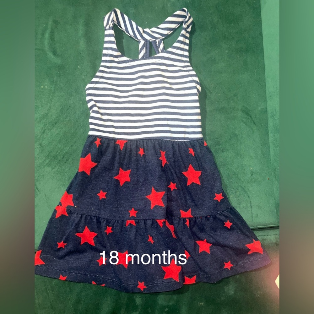 Striped and Starred Toddler Dress